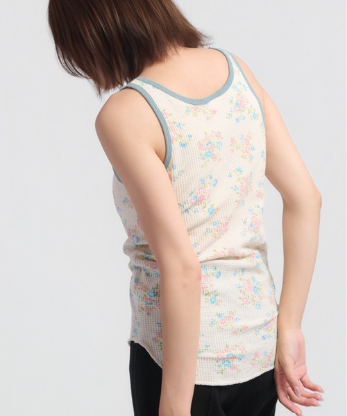 JEMORGAN(ジェーイーモーガン)の「ワッフル花柄クレリックタンクトップ(パック入)(タンクトップ・レディース・ピンク/パープル/スカイブルー/ナチュラル・FREE)」の19枚目の写真