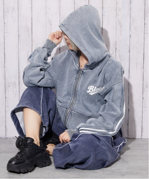 GORGE(ゴージ)の「ピグメント ラインジップパーカー|全3色(パーカー・レディース・スミクロ/グレー/ネイビー・F)」の5枚目の写真