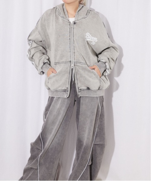 GORGE(ゴージ)の「ピグメント ラインジップパーカー|全3色(パーカー・レディース・スミクロ/グレー/ネイビー・F)」の17枚目の写真