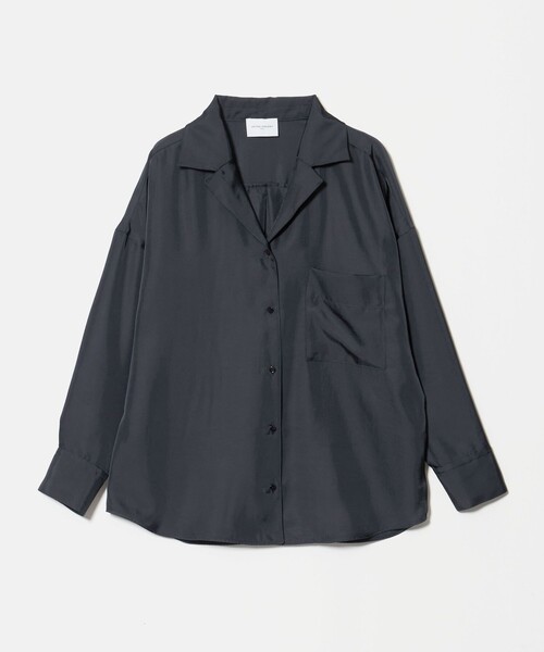 UNITED ARROWS(ユナイテッドアローズ)の「シルクライク オープンカラー シャツ ‐ウォッシャブル‐(シャツ/ブラウス・レディース・その他1/ネイビー・FREE)」の9枚目の写真