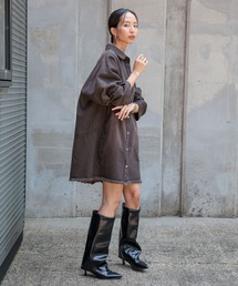HEREIAM（ヘレイアム）の「【HEREIAM】コクーンデニムシャツワンピース（ワンピース）」