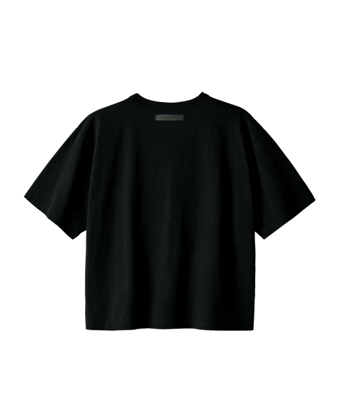C WEAR BY THE GENIUS（シーウェアバイザジーニアス）の「ネックバインディング メンズ クロップTシャツ ブラック（Tシャツ/カットソー・メンズ・その他・SMALL/MEDIUM/LARGE/X-LARGE/XX-LARGE）」の6枚目の写真