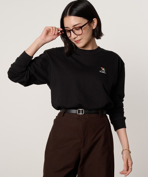 Arnold Palmer(アーノルドパーマー)の「アンブレラロゴ シェア ロングTシャツ(Tシャツ/カットソー・レディース・ダークブラウン/ブラック/ホワイト・XS/S/M/L/LL)」の10枚目の写真