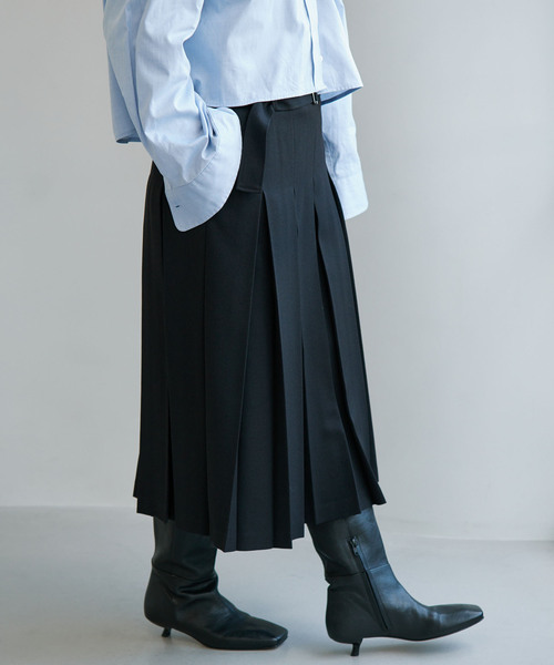 IENA(イエナ)の「ローベルトプリーツスカート(スカート・レディース・ブラック/チャコールグレー・36/38)」の18枚目の写真
