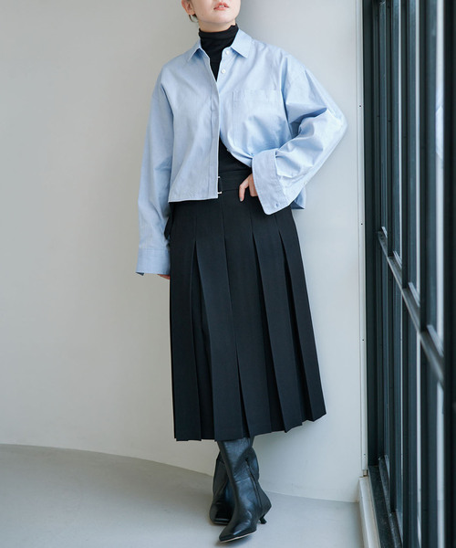 IENA(イエナ)の「ローベルトプリーツスカート(スカート・レディース・ブラック/チャコールグレー・36/38)」の22枚目の写真