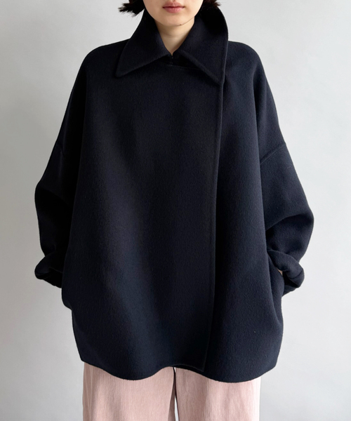 EDIT. FOR LULU(エディットフォールル)の「シャルムビーバー リバーCOAT(チェスターコート・レディース・ブラウン/ネイビー・FREE)」の2枚目の写真