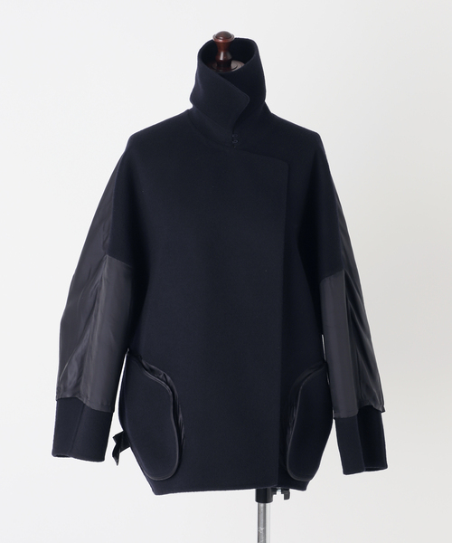 EDIT. FOR LULU(エディットフォールル)の「シャルムビーバー リバーCOAT(チェスターコート・レディース・ブラウン/ネイビー・FREE)」の8枚目の写真