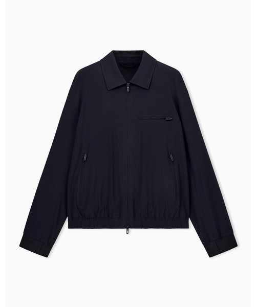 EMPORIO ARMANI（エンポリオアルマーニ）の「<オンライン限定>【エンポリオ アルマーニ】レギュラーフィット ジップブルゾン CAPSULE TRAVEL ESSENTIAL（ブルゾン・メンズ・ネイビー・46/48/50/52）」の6枚目の写真