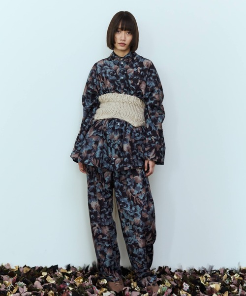 flaeu(フラユ)の「Full Bloom Shirt(シャツ/ブラウス・レディース・グリーン/ブラック・FREE)」の5枚目の写真