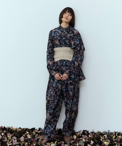 flaeu(フラユ)の「Full Bloom Shirt(シャツ/ブラウス・レディース・グリーン/ブラック・FREE)」の6枚目の写真