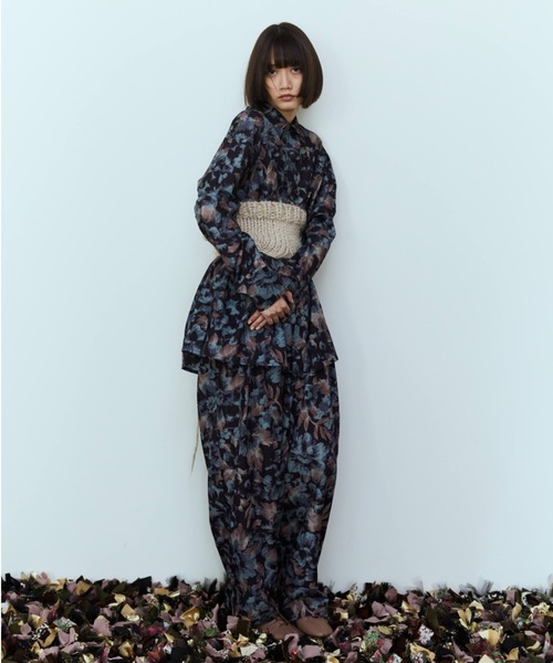 flaeu(フラユ)の「Full Bloom Shirt(シャツ/ブラウス・レディース・グリーン/ブラック・FREE)」の7枚目の写真