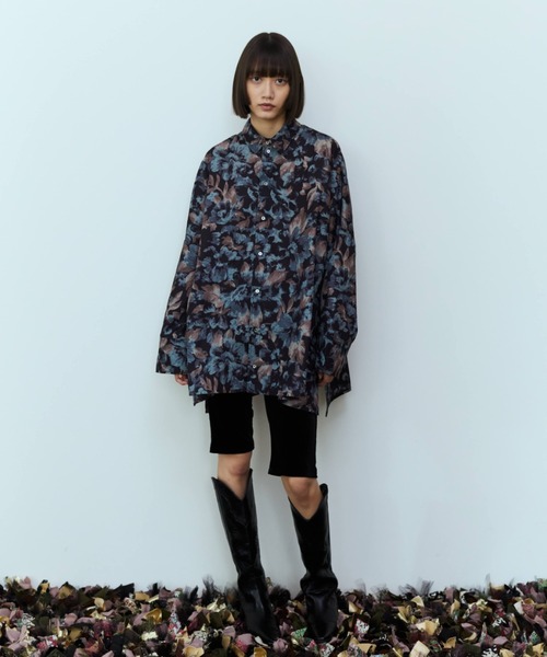 flaeu(フラユ)の「Full Bloom Shirt(シャツ/ブラウス・レディース・グリーン/ブラック・FREE)」の10枚目の写真