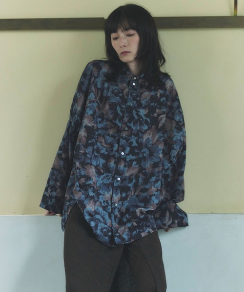 flaeu(フラユ)の「Full Bloom Shirt(シャツ/ブラウス・レディース・グリーン/ブラック・FREE)」の12枚目の写真