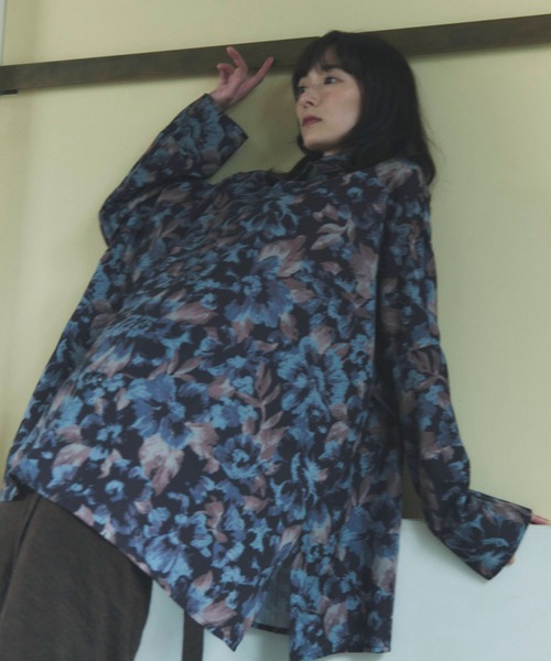 flaeu(フラユ)の「Full Bloom Shirt(シャツ/ブラウス・レディース・グリーン/ブラック・FREE)」の14枚目の写真