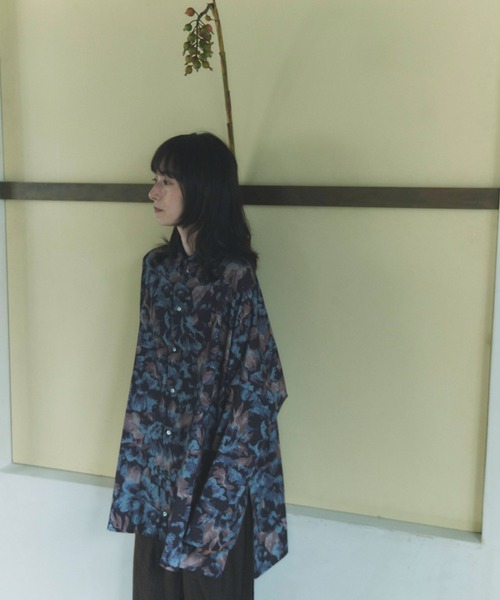 flaeu(フラユ)の「Full Bloom Shirt(シャツ/ブラウス・レディース・グリーン/ブラック・FREE)」の15枚目の写真