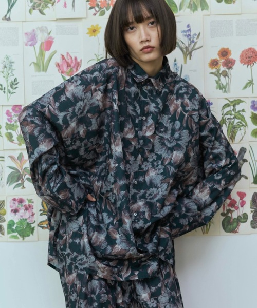flaeu(フラユ)の「Full Bloom Shirt(シャツ/ブラウス・レディース・グリーン/ブラック・FREE)」の22枚目の写真