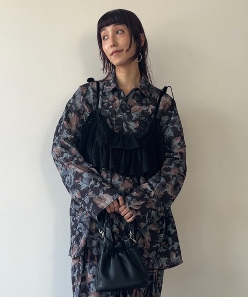 flaeu(フラユ)の「Full Bloom Shirt(シャツ/ブラウス・レディース・グリーン/ブラック・FREE)」の20枚目の写真