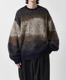 【Neucon】MULTI GRADATION SHAGGY KNIT / マルチグラデーションオーバーシャギーニット