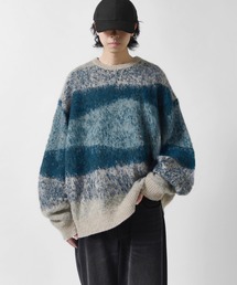 【Neucon】MULTI GRADATION SHAGGY KNIT / マルチグラデーションオーバーシャギーニット