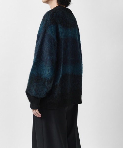 Lui's(ルイス)の「【Neucon】MULTI GRADATION SHAGGY KNIT / マルチグラデーションオーバーシャギーニット(ニット/セーター・メンズ・ブルー/ブラウン/ブラック・2/1)」の15枚目の写真