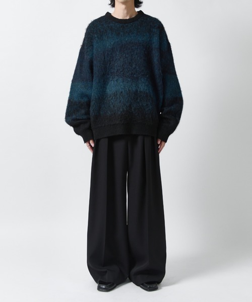 Lui's(ルイス)の「【Neucon】MULTI GRADATION SHAGGY KNIT / マルチグラデーションオーバーシャギーニット(ニット/セーター・メンズ・ブルー/ブラウン/ブラック・2/1)」の17枚目の写真