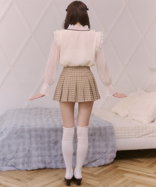 Rmine(アールマイン)の「配色メロー フリル リボンタイ付き シフォンブラウス(シャツ/ブラウス・レディース・ベージュ/ピンク・FREE)」の11枚目の写真