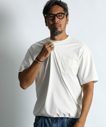 The DUFFER of ST.GEORGE | 「AIR FLEX」CREW POCKET TEE:機能素材 「エアフレックス」ポケットTシャツ / ストレッチ / 軽量 / ナイロンプレーティング / ドローコード / 裾スピンドル(Tシャツ/カットソー)