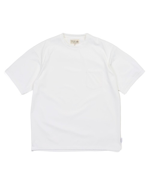 The DUFFER of ST.GEORGE(ザダファーオブセントジョージ)の「「AIR FLEX」CREW POCKET TEE:機能素材 「エアフレックス」ポケットTシャツ / ストレッチ / 軽量 / ナイロンプレーティング / ドローコード / 裾スピンドル(Tシャツ/カットソー・メンズ・ネイビー/ホワイト/ブルーグレー・X-LARGE/LARGE/MEDIUM/SMALL)」の12枚目の写真