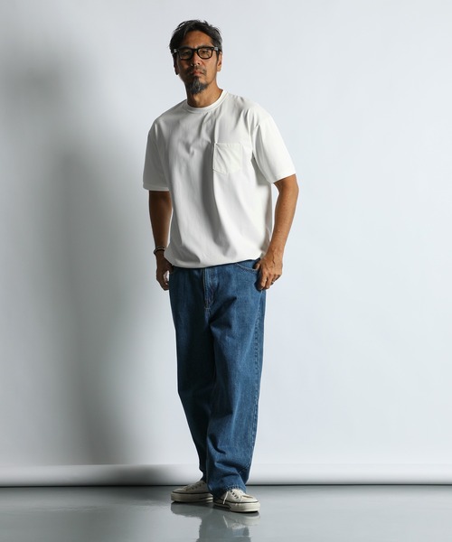 The DUFFER of ST.GEORGE(ザダファーオブセントジョージ)の「「AIR FLEX」CREW POCKET TEE:機能素材 「エアフレックス」ポケットTシャツ / ストレッチ / 軽量 / ナイロンプレーティング / ドローコード / 裾スピンドル(Tシャツ/カットソー・メンズ・ネイビー/ホワイト/ブルーグレー・X-LARGE/LARGE/MEDIUM/SMALL)」の5枚目の写真