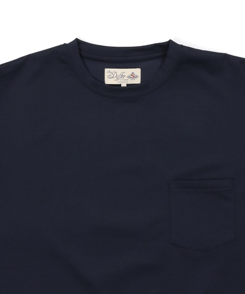 The DUFFER of ST.GEORGE(ザダファーオブセントジョージ)の「「AIR FLEX」CREW POCKET TEE:機能素材 「エアフレックス」ポケットTシャツ / ストレッチ / 軽量 / ナイロンプレーティング / ドローコード / 裾スピンドル(Tシャツ/カットソー・メンズ・ネイビー/ホワイト/ブルーグレー・X-LARGE/LARGE/MEDIUM/SMALL)」の15枚目の写真