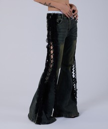 【dollslutz】lace up flare denim /【ドルズラッツ】レースアップフレアデニム