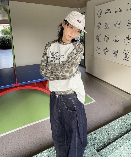 DEVICE(デバイス)の「【2026 AW】カモフラ 迷彩 フロントロゴ ラグラン ロンT(Tシャツ/カットソー・レディース・カモフラージュ・FREE)」の15枚目の写真