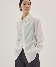 【08sircus/サーカス】Pe/Co broad waist gather shirt/ブロードウエストギャザーシャツ