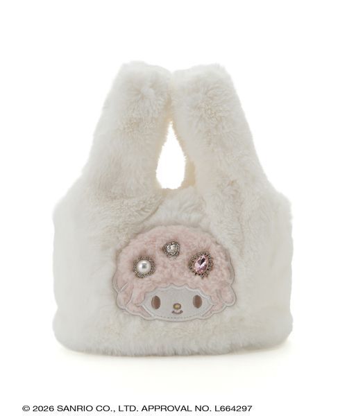 sanrio house(サンリオハウス)の「【FURFUR】ファーバッグ(ハンドバッグ・レディース・ホワイト/ピンク/チャコールグレー・F)」の1枚目の写真
