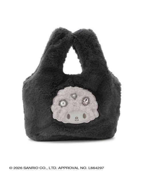 sanrio house(サンリオハウス)の「【FURFUR】ファーバッグ(ハンドバッグ・レディース・ホワイト/ピンク/チャコールグレー・F)」の2枚目の写真
