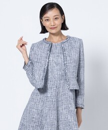 TOCCA（トッカ）の「CRYSTAL TWEED ジャケット（ノーカラージャケット）」