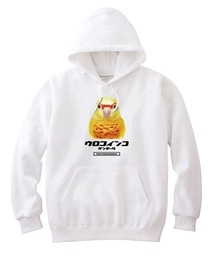 Moftique（モフティック） プルパーカー スウェット 裏毛 ウロコインコ サンチーク 鳥 ペット アニマル プリント トップス メンズ ユニセックス