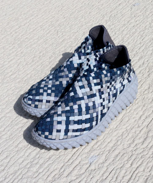 Rock Spring（ロックスプリング）の「ROCK SPRING "PRAIA DA LU" ウーブンシューズ (RS-121)（スリッポン・レディース・グレー/ホワイト/ブラック/ホワイト×ネイビー/ブラック×ホワイト/ネイビー/ブラック×グレー/ブラック×ブラック/ダークグレー/カーキ/ブラウン/シルバー・36/37/39/35/38）」の3枚目の写真