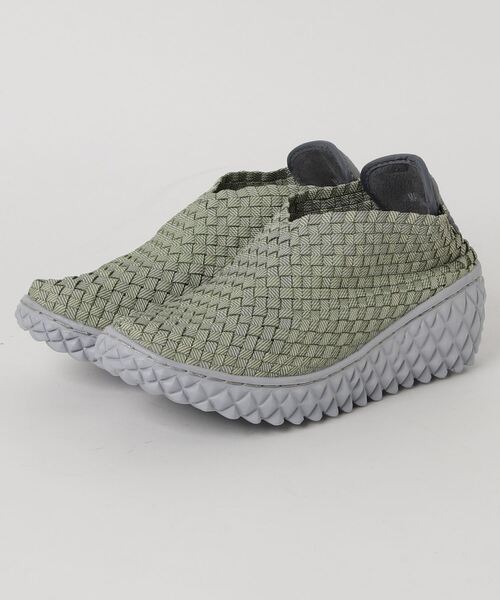 Rock Spring（ロックスプリング）の「ROCK SPRING "PRAIA DA LU" ウーブンシューズ (RS-121)（スリッポン・レディース・グレー/ホワイト/ブラック/ホワイト×ネイビー/ブラック×ホワイト/ネイビー/ブラック×グレー/ブラック×ブラック/ダークグレー/カーキ/ブラウン/シルバー・36/37/39/35/38）」の10枚目の写真