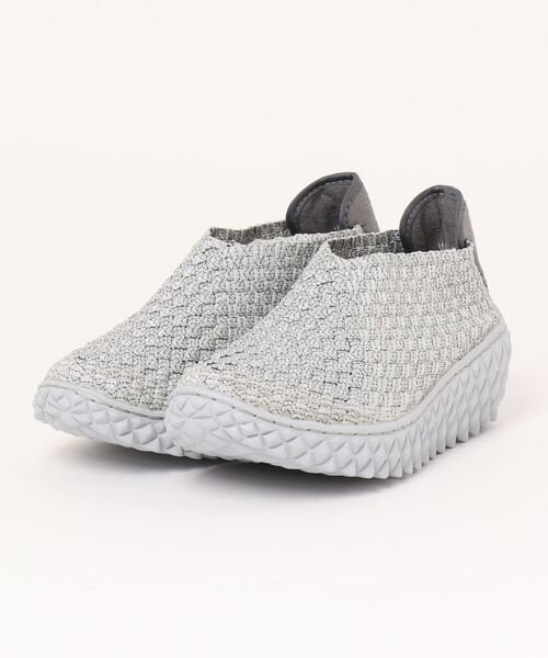 Rock Spring（ロックスプリング）の「ROCK SPRING "PRAIA DA LU" ウーブンシューズ (RS-121)（スリッポン・レディース・グレー/ホワイト/ブラック/ホワイト×ネイビー/ブラック×ホワイト/ネイビー/ブラック×グレー/ブラック×ブラック/ダークグレー/カーキ/ブラウン/シルバー・36/37/39/35/38）」の12枚目の写真