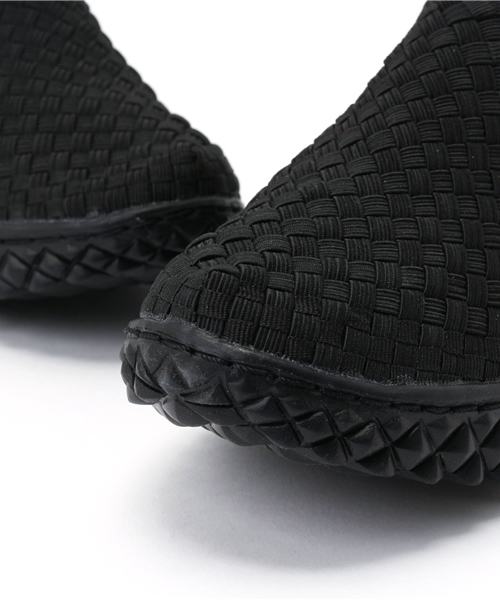 Rock Spring（ロックスプリング）の「ROCK SPRING "PRAIA DA LU" ウーブンシューズ (RS-121)（スリッポン・レディース・グレー/ホワイト/ブラック/ホワイト×ネイビー/ブラック×ホワイト/ネイビー/ブラック×グレー/ブラック×ブラック/ダークグレー/カーキ/ブラウン/シルバー・36/37/39/35/38）」の22枚目の写真