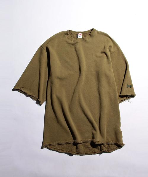 VOTE MAKE NEW CLOTHES（ボートメイクニュークローズ）の「＜VOTE MAKE NEW CLOTHES＞ WIDE SLEEVE SWT/スウェット◆（スウェット・メンズ・ホワイト/オリーブ・MEDIUM/SMALL）」の2枚目の写真