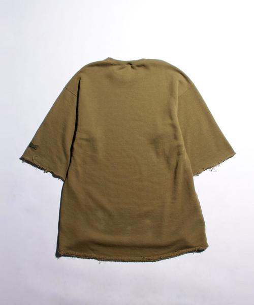 VOTE MAKE NEW CLOTHES（ボートメイクニュークローズ）の「＜VOTE MAKE NEW CLOTHES＞ WIDE SLEEVE SWT/スウェット◆（スウェット・メンズ・ホワイト/オリーブ・MEDIUM/SMALL）」の3枚目の写真