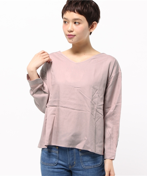 earth music&ecology（アースミュージックアンドエコロジー）の「【2016Summer】後ろリボンブラウス（シャツ/ブラウス・レディース・ネイビー/ブラック/オフホワイト/ピンク・FREE）」の4枚目の写真