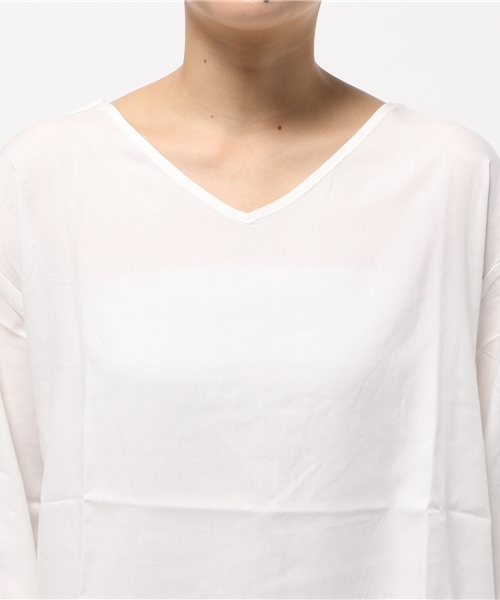 earth music&ecology（アースミュージックアンドエコロジー）の「【2016Summer】後ろリボンブラウス（シャツ/ブラウス・レディース・ネイビー/ブラック/オフホワイト/ピンク・FREE）」の8枚目の写真