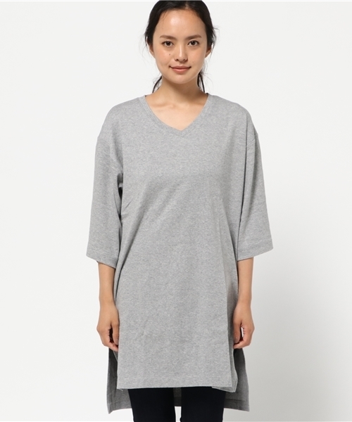 LBC（エルビーシー）の「om Vネックチュニック              （Tシャツ/カットソー・レディース・ダークグレー/アッシュグレー/ネイビー・MEDIUM/LARGE）」の7枚目の写真