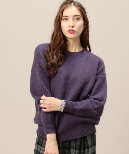 DEMYLEE(デミリー)の「【別注】<DEMYLEE>クルーネックニットプルオーバー◆(ニット/セーター・レディース・オフホワイト/ライトグレー/グレー/ベージュ/ダークブラウン/ライトピンク/レッド/オリーブ/ネイビー/パープル・SMALL)」の8枚目の写真