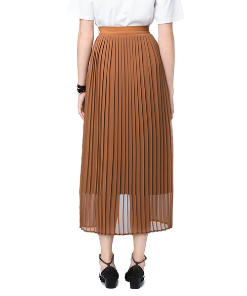CLANE（クラネ）の「PLEATS LAYER SKIRT（スカート・レディース・ブラック/ベージュ/グリーン・0/1/2）」の6枚目の写真