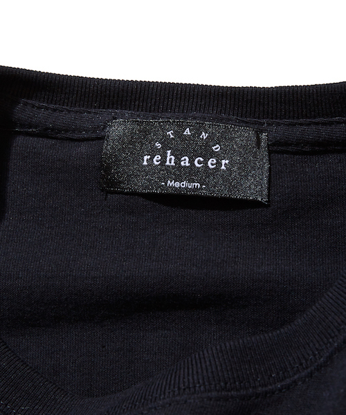 rehacer（レアセル）の「rehacer STAND : Flower Heart Big T-Shirt  / フラワーハートビッグ Tシャツ（Tシャツ/カットソー・メンズ・ブラック/ホワイト/オリーブ/グレー/ネイビー・MEDIUM/SMALL/LARGE/X-LARGE/140/150/100/110/120）」の7枚目の写真