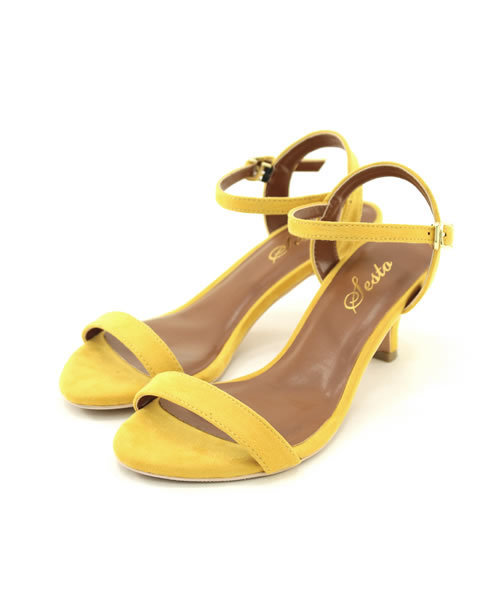 SESTO（セスト）の「華奢ストラップ5cmキトゥンヒールストラップサンダル（サンダル・レディース・ホワイト/グリーン/レッド/グレイッシュベージュ/ブラック/ベージュ/グレー/イエロー/ベージュ系その他/ブラック系その他・SS/M/LL/3L/S/L）」の16枚目の写真